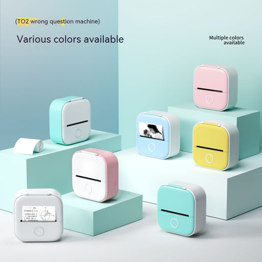 Phomemo T02 Mini Bluetooth Thermodrucker – Mobiler Taschen-Drucker ohne Tinte, kompatibel mit iOS & Android, kabelloser Etikettendruck