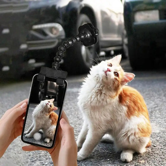 Haustier-Fotografie-Tool – Selfie-Clip mit Leckerli-Halter für Katzen & Hunde – Handyhalter für perfekte Tierfotos