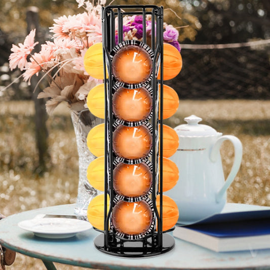 ☕ 360° Drehbarer Kapselhalter – Große Kapazität für Nespresso & Vertuo Kaffeekapseln